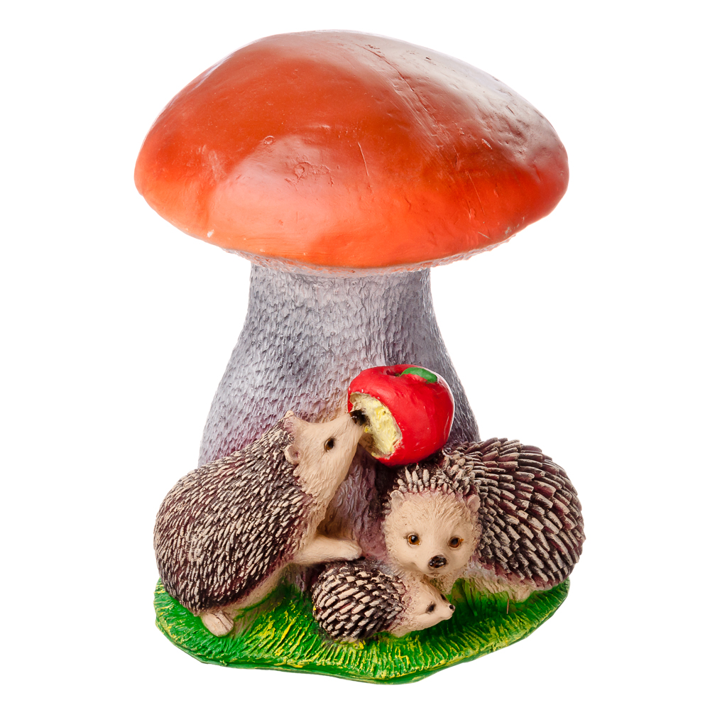 Фигура садовая Подосиновик с ежами и яблоком 