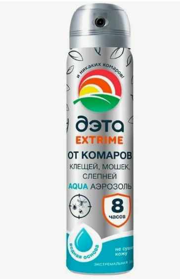 Репеллент ДЭТА АКВА аэрозоль профессиональный 75мл