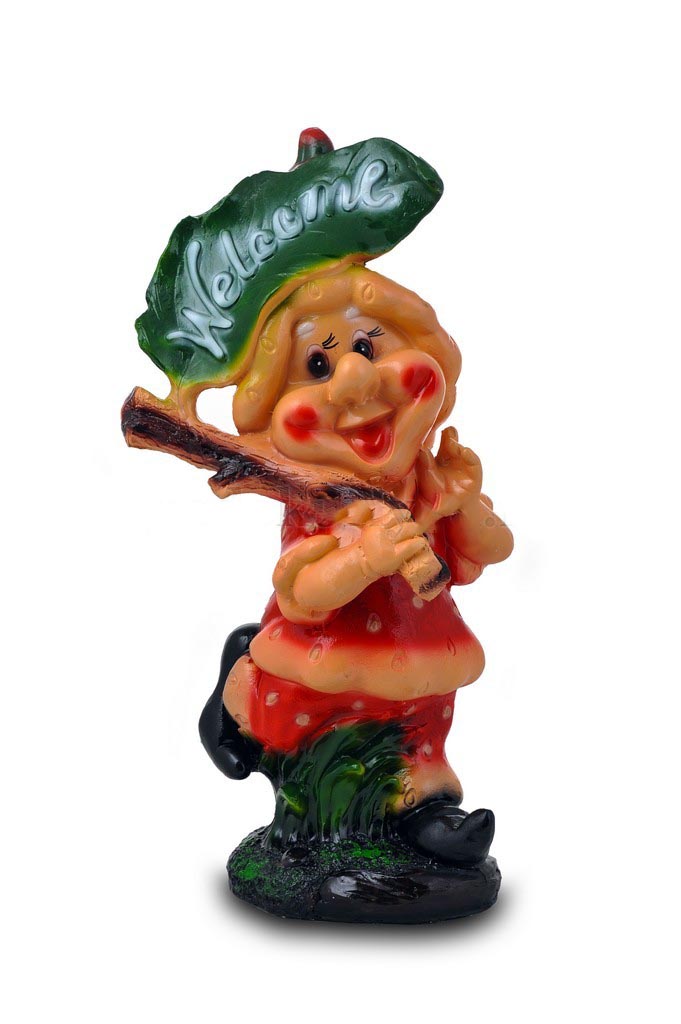 Фигура садовая Гном Клубничка WELCOME 