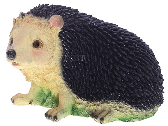 Фигура садовая Ежик черный