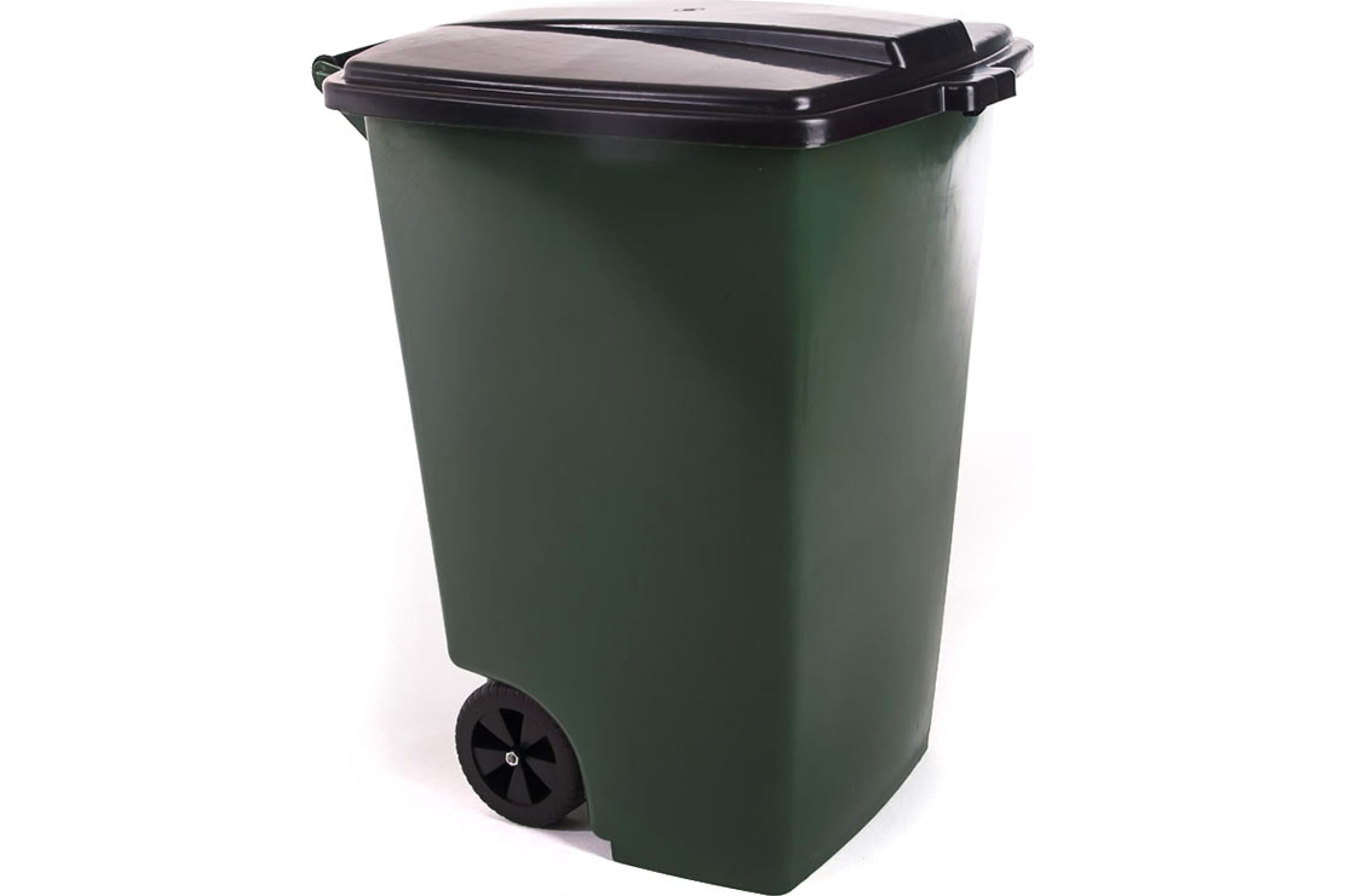 Бак-контейнер для мусора 120л с крышкой на колесах 