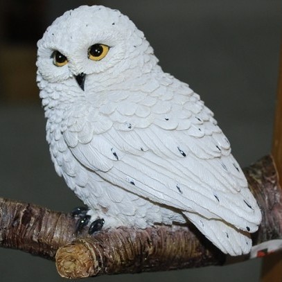 Фигура садовая Декор для сада полярная сова на ветке