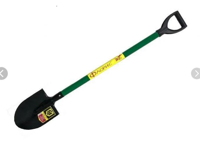 Лопата штыковая рельс ст черенок ФЛОРИС