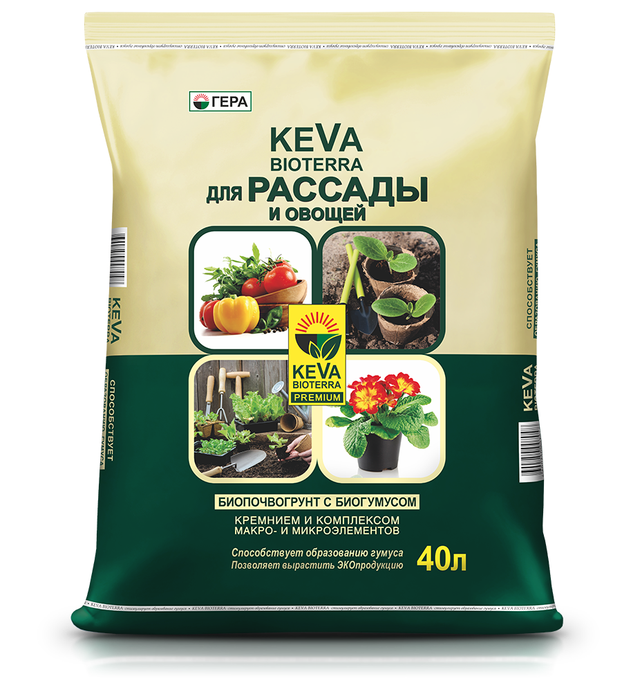 Почвогрунт 'для Рассады и Овощей' KEVA BIOTERRA  /Гера/
