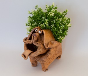 Шамот Кашпо Щенок 