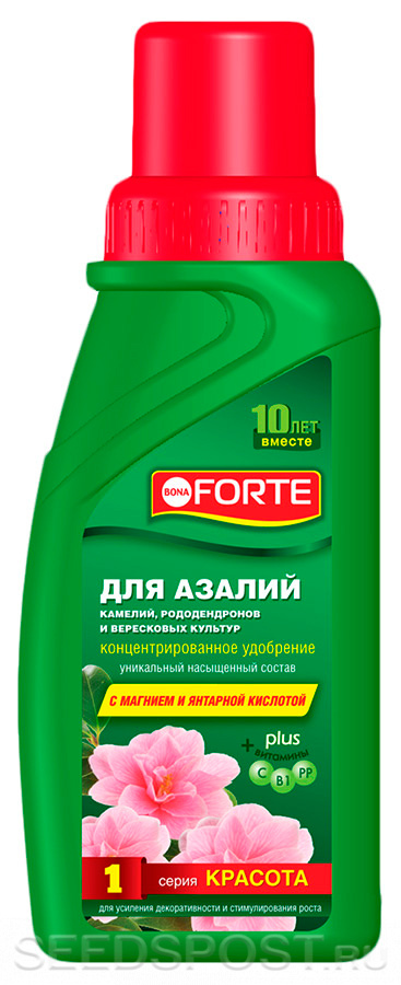Удобрение цветочное Bona Forte для КАМЕЛИИ, АЗАЛИИ, РОДОДЕНДРОНОВ И ВЕРЕСКОВЫХ КУЛЬТУР 285мл
