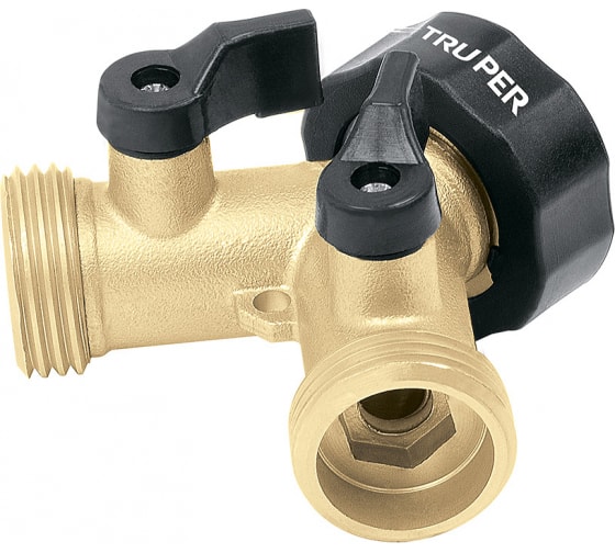 Латунный коннектор у-образный с выключателем 10375