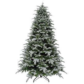 Искусственная ель НОРМАНДИЯ ПУШИСТАЯ ЗАСНЕЖЕННАЯ, (хвоя - литая PE+PVC), 1.55 м, Triumph Tree