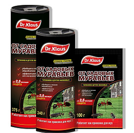 Инсектицид Dr.Klaus от Муравьев и др насек гранулы 375г/240г/100г