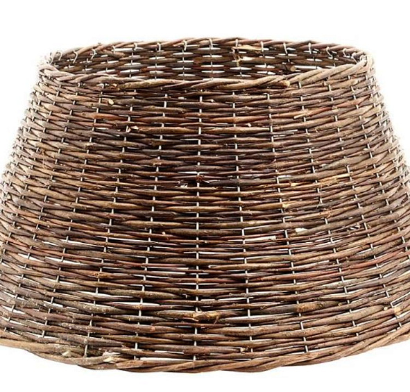 Плетёная корзина КАШТАН для декорирования основания елки, коричневая, 57х28 см, Kaemingk