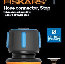 Коннектор с аквастопом FISKARS 13мм-15мм 1/2-5/8 1020450/1027079