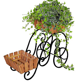 Подставка напольная (металл+дерево) 59-402 (Айронкр)