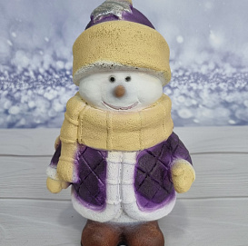 Фигура садовая Снеговик с шарфом