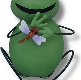 декор для  сада Лягушка  и стрекоза 300*300*200 ПКО