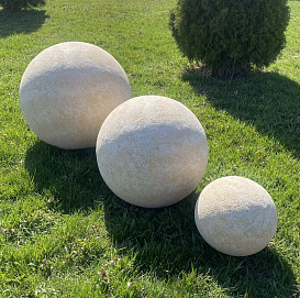 Шар декоративный (Камница) свело-серый мрамор D25