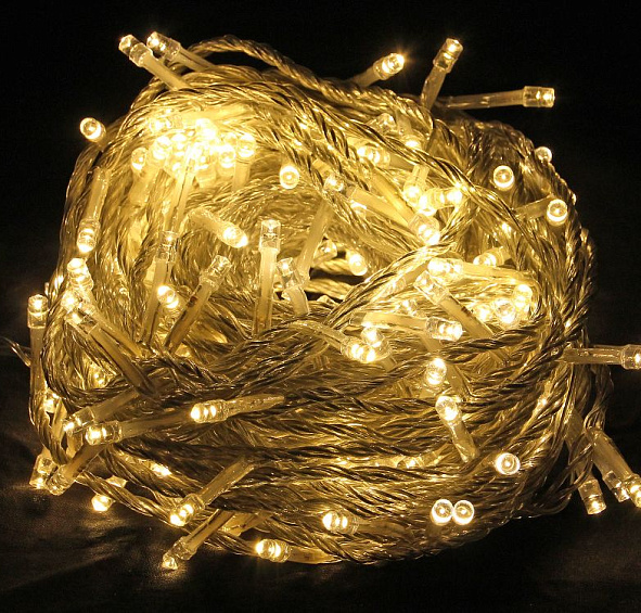 Электрогирлянда КЛИП ЛАЙТ на силиконовом проводе ПРЕМИУМ КЛАСС с 600 LED лампами 60 м. цвет желтый