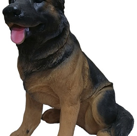 Фигура садовая Овчарка маленькая с фонарем 