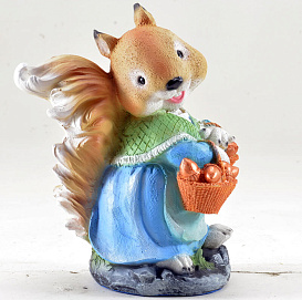 Фигура садовая Белка с корзинками Н-24