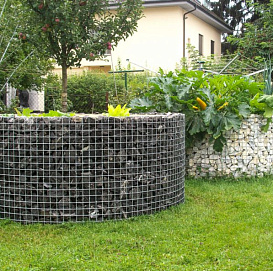 Габион Клумба круглая каменная 0,8*0,6*0,35( яч 25*50)  ФЛОРАЛАЙФ