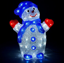 Фигура световая садовая Снеговик акриловая 48LED