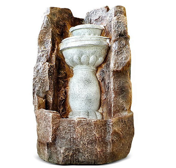 Фонтан угловой F03162 (Айронкр) (с колонной - чашей)