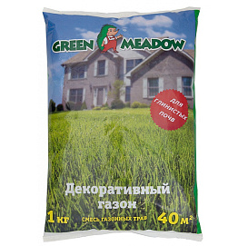 Газон GREEN MEADOW Декоративный для Глинистых почв Зеленый ковер