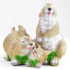 Фигура садовая Три зайца Н-28см JNG 159 