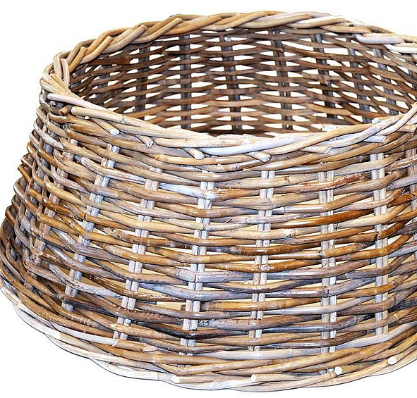 Плетёная корзина ВИНТАЖ для декорирования основания елки, натуральное дерево, 60х26 см, National Tre