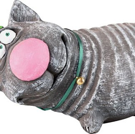 Фигура садовая Кот розовый нос