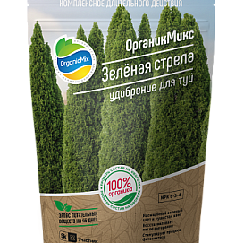 Удобрение хвойное ОрганикМикс для туй ЗЕЛЕНАЯ СТРЕЛА 850г