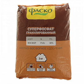 Удобрение Суперфосфат ФАСКО Р-30% 3кг