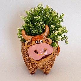 Шамот Кашпо Бык 