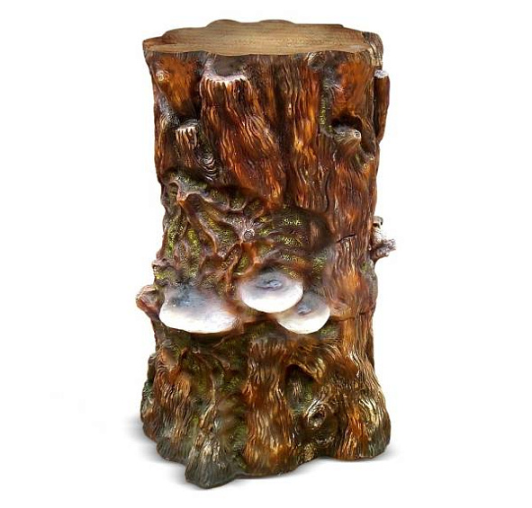 Фигура садовая Пень большой с грибами (ламинат) F02022 (Айронкр)