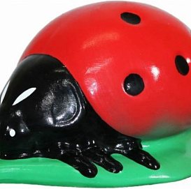 Фигура садовая Камень с божьей коровкой К001