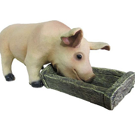 Фигура садовая Свинья в корыте 
