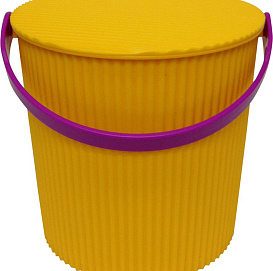 Ведро-стульчик BAMBINI Желтое10л/20л 