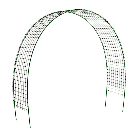 Арка садов стеклопластик (Черняев) (сетка шир -0,5м, дл -5м, 2 дуги дл -6м, диам 10мм) 