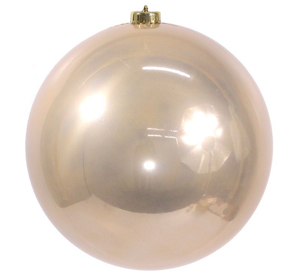 Пластиковый шар глянцевый, цвет: нежно розовый, 200 мм, Kaemingk