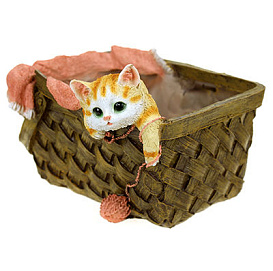 Фигура садовая Кашпо Котенок 