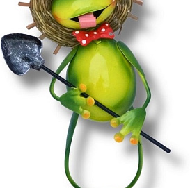 декор для  сада Лягушка в шляпе с лопаткой 330*200*130 ПКО 