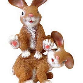 Фигура садовая Зайцы прыгуны 