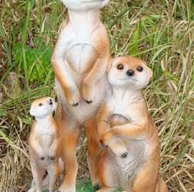 Фигура садовая Суррикатов семья Н-37см  JNG 148 