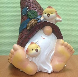 Фигура садовая Лесовичок с птичками Р2472410