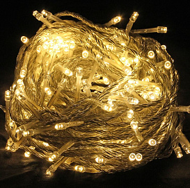 Электрогирлянда КЛИП ЛАЙТ на силиконовом проводе ПРЕМИУМ КЛАСС с 600 LED лампами 60 м. цвет желтый