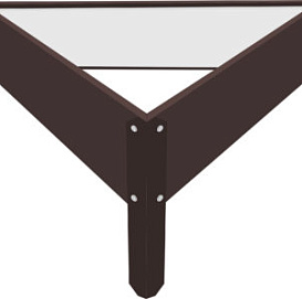 Клумба треугольная 230 L-50/ L-100/ L150 шоколад