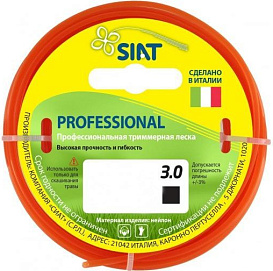 Леска для триммера PROFESSIONAL SIAT 3,0 Квадрат 10м 556011