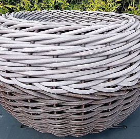 Кашпо 20л ЛТ.Ш/ ВЕНГЕ.Ш (Ротанг Л) 