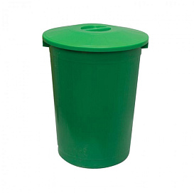 Бак круглый для мусора с крышкой 80л 