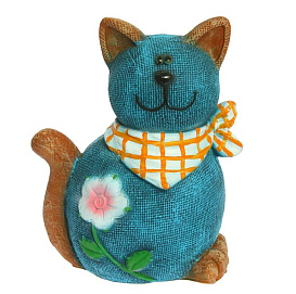 Фигура садовая Кошка Джинсовая 