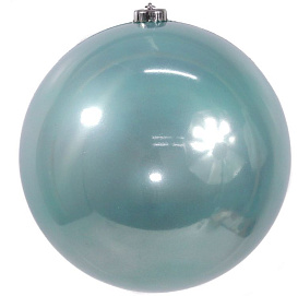 Пластиковый шар глянцевый, цвет: мятный, 200 мм, Kaemingk